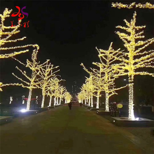 树木亮化楼体缠绕树木缠绕LED灯公园亮化主题设计厂家直销