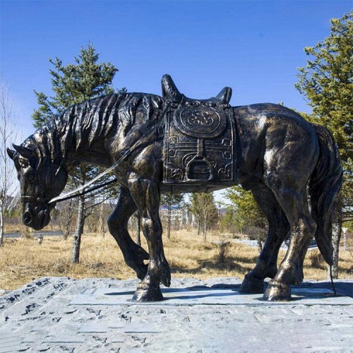 动物雕塑  园林雕塑 铸铜马雕塑定制